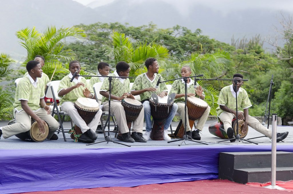 YOUNG PEOPLE THRILL PRINCE HARRY WITH CULTURAL PERFORMANCES AT BRIMSTONE HILL FORTRESS NATIONAL PARK