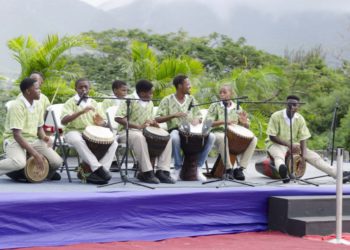 YOUNG PEOPLE THRILL PRINCE HARRY WITH CULTURAL PERFORMANCES AT BRIMSTONE HILL FORTRESS NATIONAL PARK