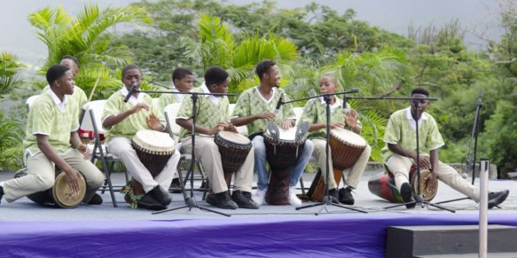 YOUNG PEOPLE THRILL PRINCE HARRY WITH CULTURAL PERFORMANCES AT BRIMSTONE HILL FORTRESS NATIONAL PARK