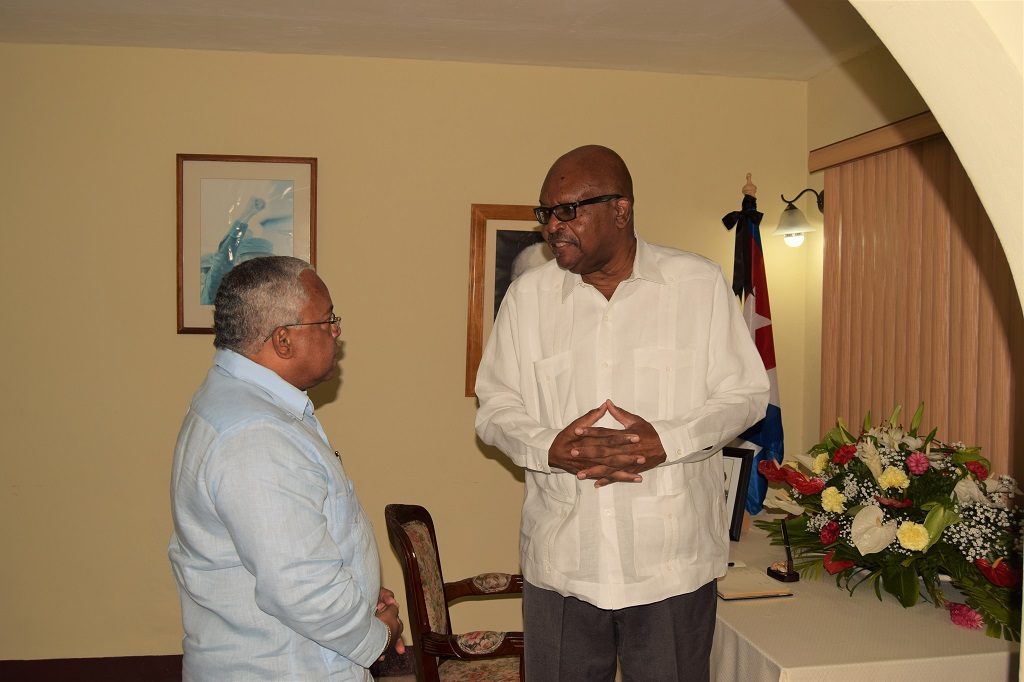 left-right: His Excellency Hugo Ruiz Cabrera and his Excellency Sir Tapley Seaton