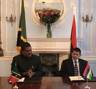 ST. KITTS AND NEVIS AND MAURITIUS CEMENT DIPLOMATIC RELATIONS