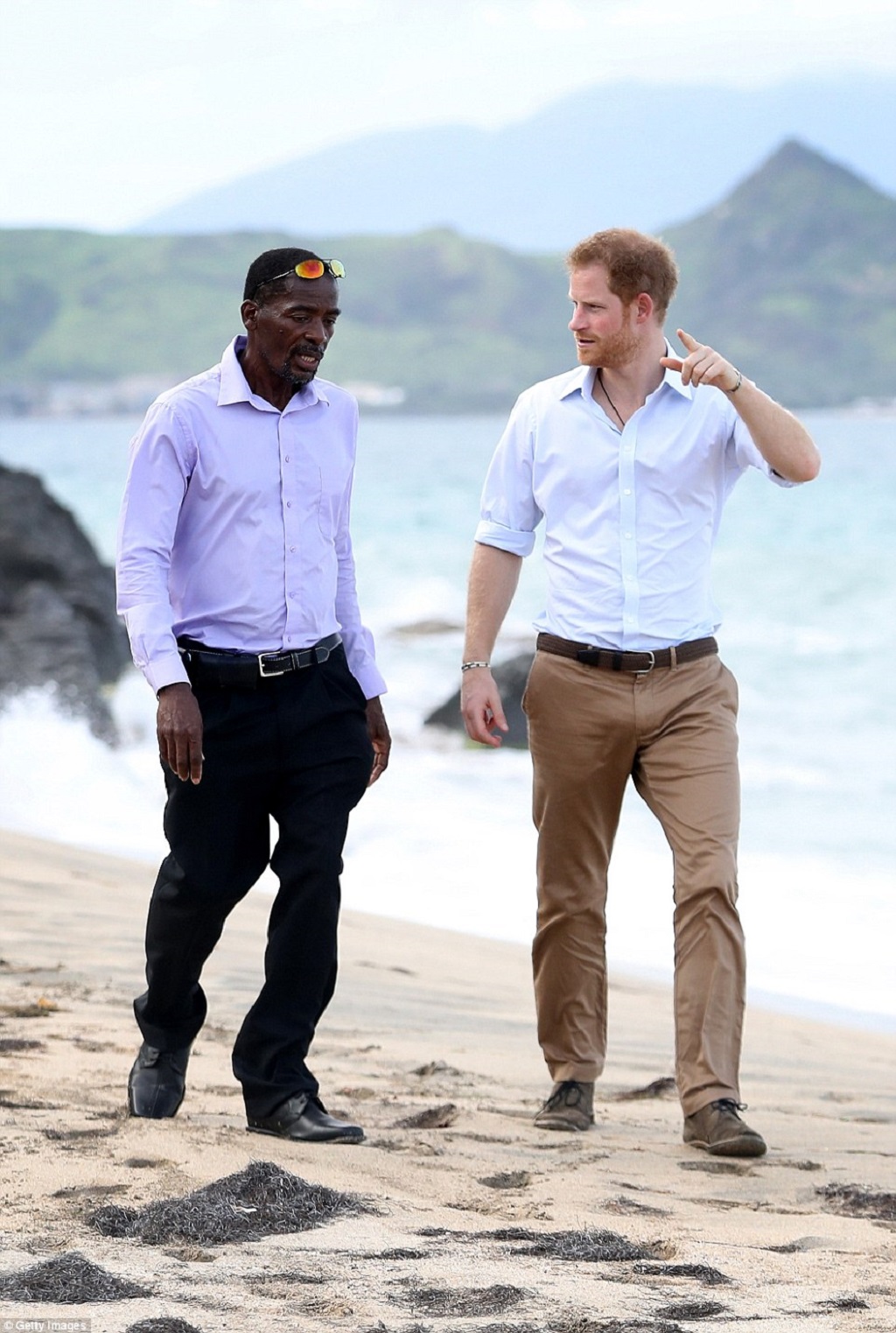 ROYAL TURTLES! PRINCE HARRY RELEASES BABY TURTLES INTO OCEAN AS PART OF LOCAL CONSERVATION PROJECT AT LOVERS BEACH, NEVIS