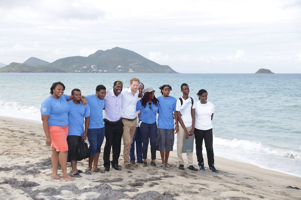 ROYAL TURTLES! PRINCE HARRY RELEASES BABY TURTLES INTO OCEAN AS PART OF LOCAL CONSERVATION PROJECT AT LOVERS BEACH, NEVIS