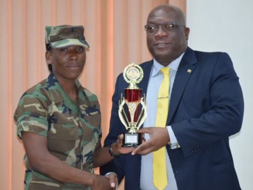 DAVINA CHARLES OF GRENADA RECEIVES BEST OVERALL STUDENT AWARD FOR RSS TRAINING