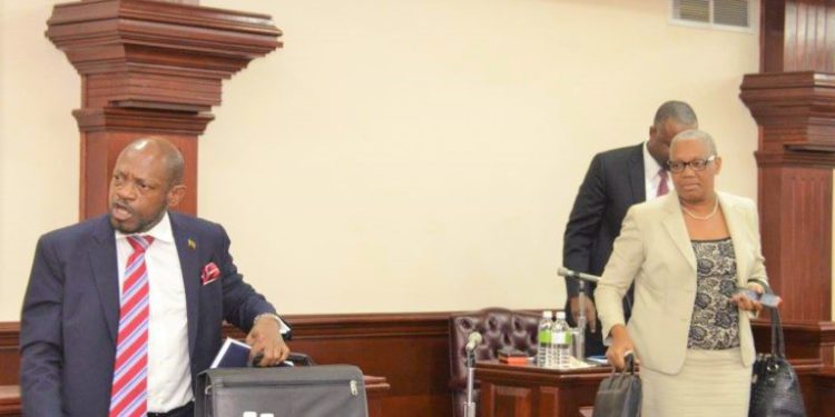 WITH MOTION OF NO CONFIDENCE DEEMED OUT OF ORDER BY SPEAKER, AN ANGRY OPPOSITION LED BY LEADER STORMS OUT OF PARLIAMENT