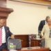 WITH MOTION OF NO CONFIDENCE DEEMED OUT OF ORDER BY SPEAKER, AN ANGRY OPPOSITION LED BY LEADER STORMS OUT OF PARLIAMENT