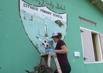 VOLUNTEERS HELP GIVE ESTRIDGE PRIMARY SCHOOL A MAKEOVER
