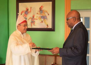 AMBASSADOR OF THE KINGDOM OF MOROCCO TO ST. KITTS AND NEVIS PRESENTS CREDENTIALS TO HIS EXCELLENCY THE GOVERNOR GENERAL, PAYS COURTESY CALLS ON PRIME MINISTER HARRIS AND FOREIGN MINISTER BRANTLEY