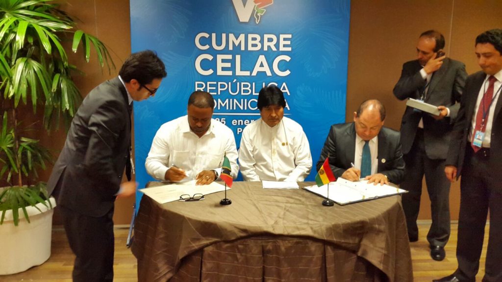 St. Kitts and Nevis Concretizes Its Relations with the Plurinational State of Bolivia