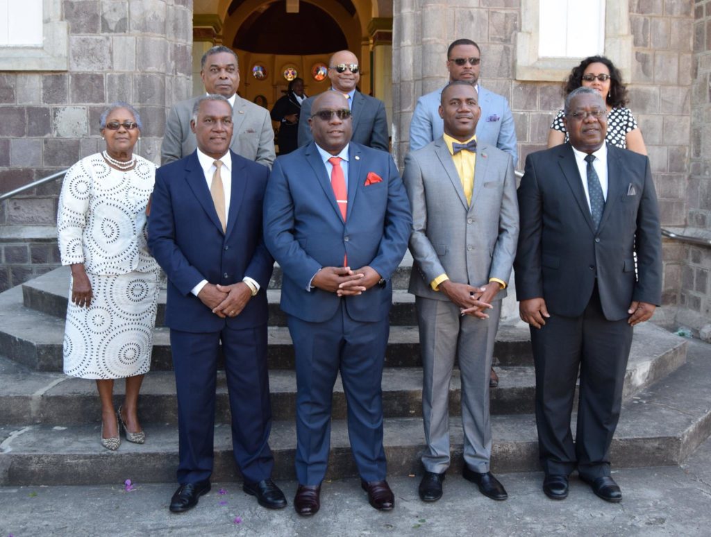 Cabinet Members in front of Co-Cathedral of Immaculate Conception