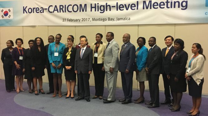 ST KITTS AND NEVIS REPRESENTED AT FIRST HIGH-LEVEL MEETING OF  CARICOM-KOREA OFFICIALS