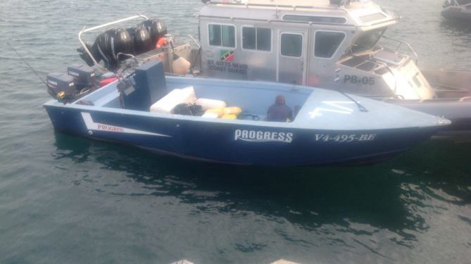 ST KITTS NEVIS DEFENCE FORCE COAST GUARD (SKNDFCG)  INTERCEPTS A LOCAL FISHING VESSEL (FV) PROGRESS ALLEGEDLY  INVOLVED IN DRUG ACTIVITIES.
