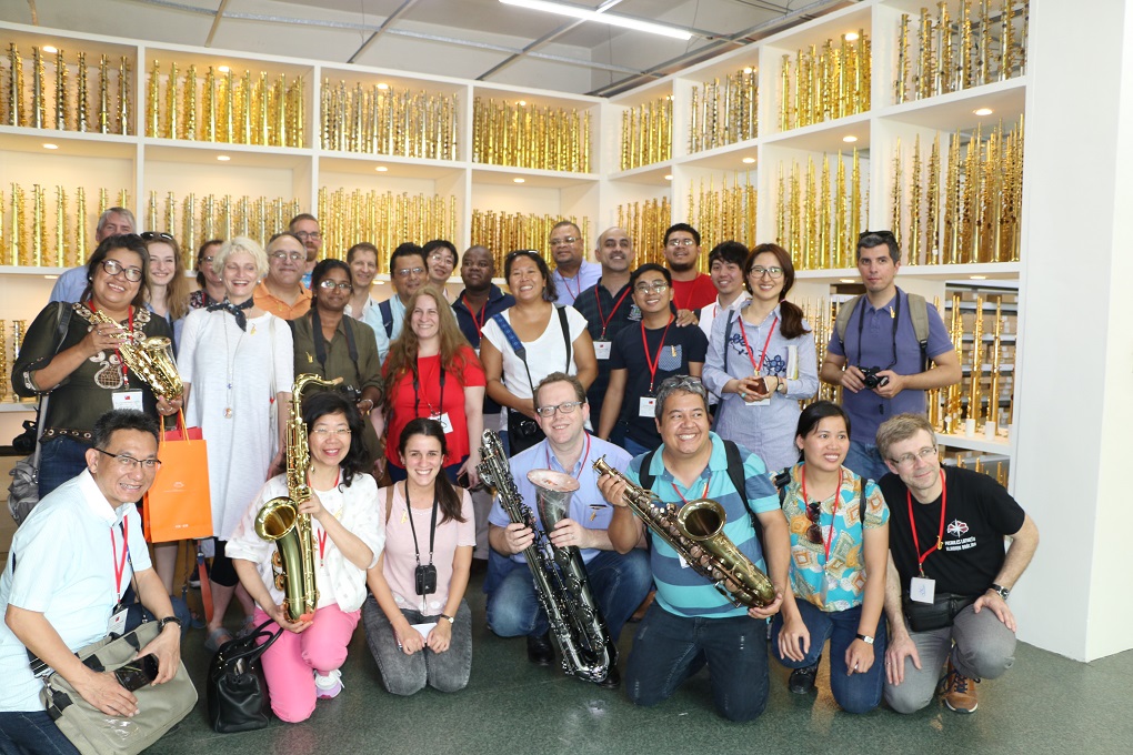 Journalists at Chang Lien Cheng Saxophone Museum