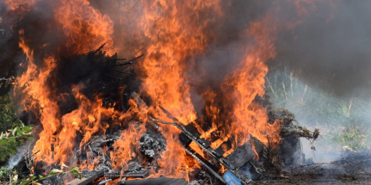 POLICE CONDUCTS SECOND ILLEGAL DRUG BURN FOR 2017