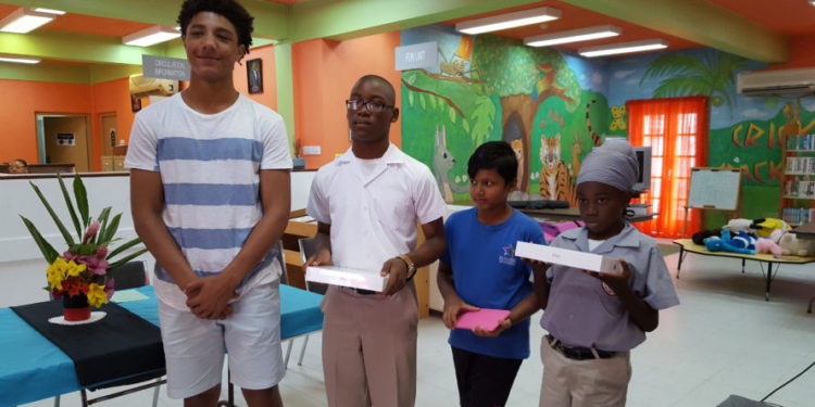 CHARLES A. HALBERT PUBLIC LIBRARY AWARDS THREE OUTSTANDING READERS IN READ-A-THON COMPETITION  