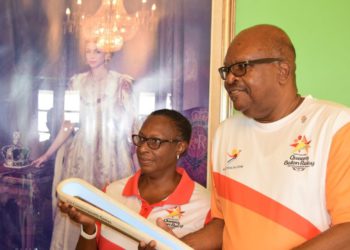 GOVERNOR- GENERAL FIRST RECEIVES QUEEN’S BATON AS IT ARRIVES IN ST. KITTS AND NEVIS