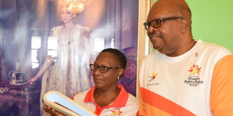 GOVERNOR- GENERAL FIRST RECEIVES QUEEN’S BATON AS IT ARRIVES IN ST. KITTS AND NEVIS