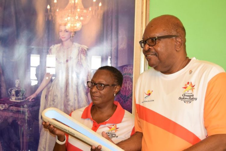 GOVERNOR- GENERAL FIRST RECEIVES QUEEN’S BATON AS IT ARRIVES IN ST. KITTS AND NEVIS