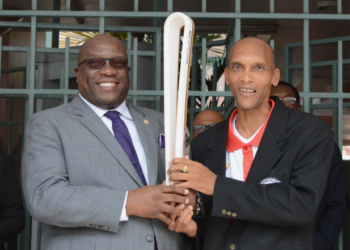 PM HARRIS AND CABINET COLLEAGUES RECEIVE QUEEN’S BATON AT GOVERNMENT HEADQUARTERS
