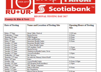 ST. KITTS AND NEVIS READY FOR “BIG DAY” OF HIV TESTING