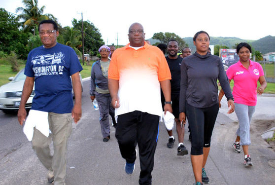 PM HARRIS CONTINUES TO PROMOTE HEALTHY LIFESTYLES THROUGH HIS MONTHLY HEALTH WALKS