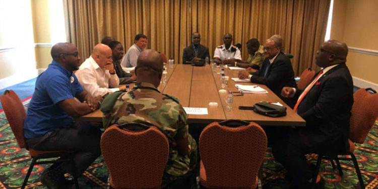 PM HARRIS AND NATIONAL SECURITY ADVISOR MEET WITH CIC AND HIGH RANKING SECURITY PERSONNEL