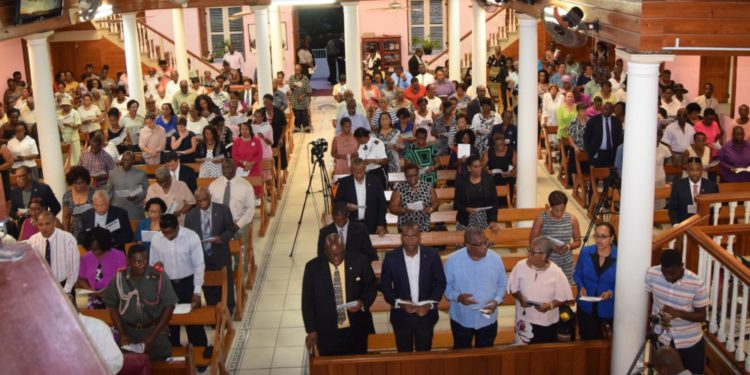 HUNDREDS GIVE THANKS TO GOD THAT ST. KITTS AND NEVIS WAS SPARED FROM HURRICANE IRMA