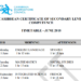 CARIBBEAN CERTIFICATE OF SECONDARY LEVEL COMPETENCE TIMETABLE – JUNE 2018