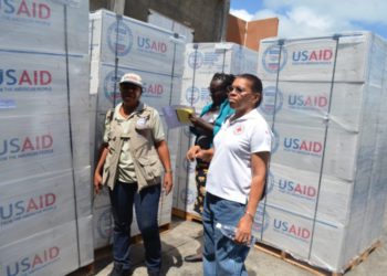 RELIEF SUPPLIES DONATED TO SKN BY USAID/OFDA