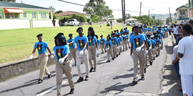 SPLENDID DISPLAY OF YOUTH IN INDEPENDENCE PARADE WOWS RESIDENTS AND DIGNITARIES