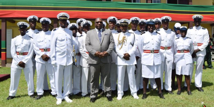 ST. KITTS-NEVIS DEFENCE FORCE COAST GUARD STANDS OUT AT INDEPENDENCE CEREMONIAL PARADE