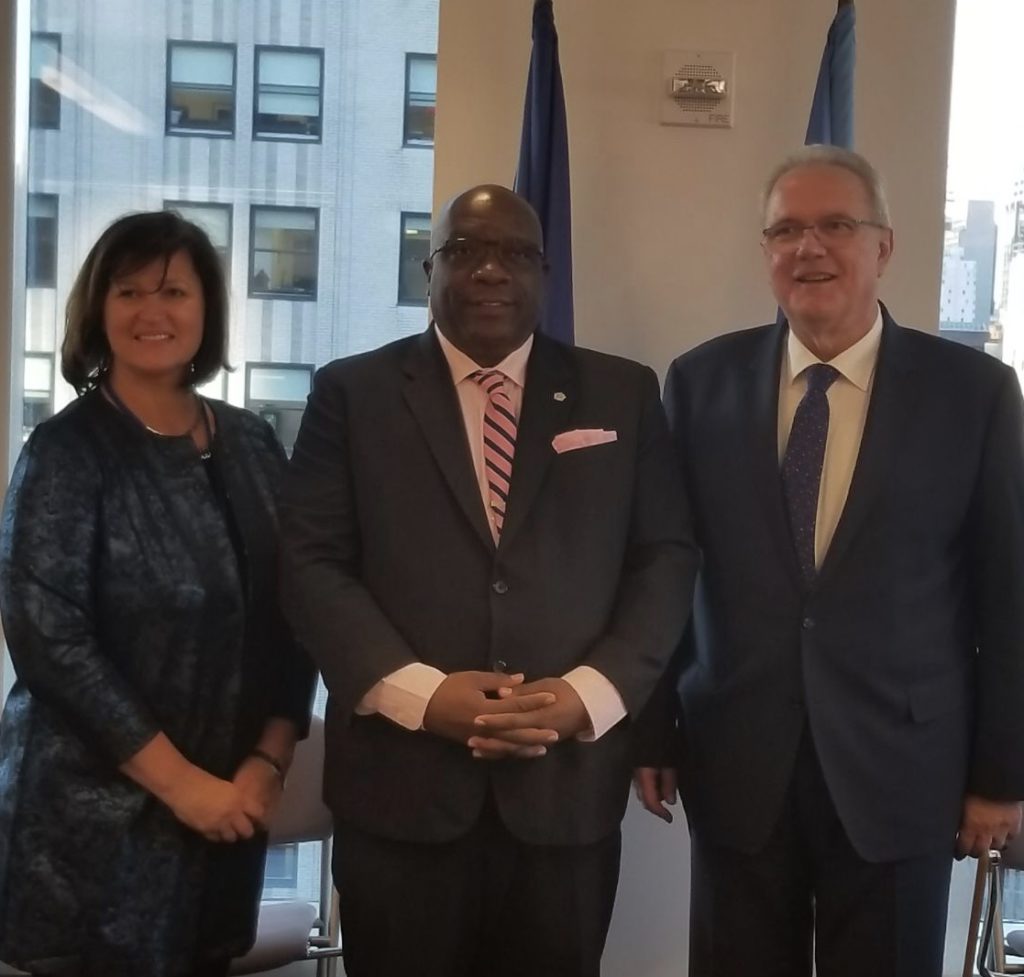 PM HARRIS IN NYC, WHERE CARICOM-UN EVENT BEING HELD AND THE EU ANNOUNCED THE FORMALIZATION OF GEOTHERMAL FUNDING FOR SKN