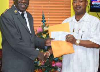 POLICE OFFICERS IN ST. KITTS AND NEVIS DONATE TO CHARITY