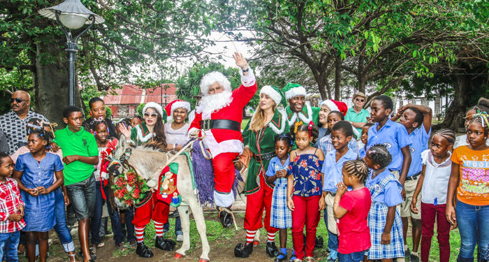 Santa Clause Arrives Early to St. Kitts