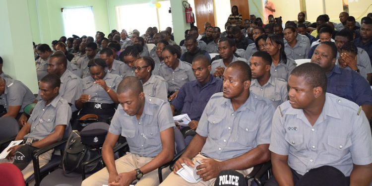 POLICE OFFICERS THANKED FOR SERVICE AND ENCOURAGED TO GEAR UP FOR CHALLENGES OF 2018