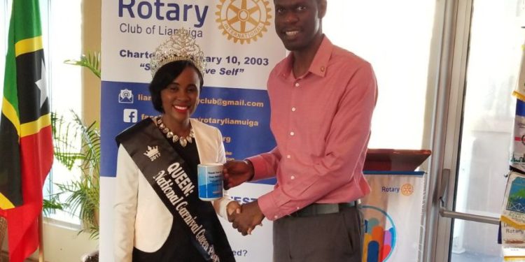 Reigning National Carnival Queen Visits Rotary Club of Liamuiga
