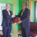 Ambassador of Spain to St. Kitts-Nevis presents credentials to H. E. the Governor General, Sir. S.W. Tapley Seaton, GCMG, CVO, QC, JP