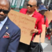 AS HISTORIC TENURE OF OFFICE OF PRIME MINISTER BILL TABLED, LEADER OF ST. KITTS-NEVIS OPPOSITION LEADS PROTEST OUTSIDE PARLIAMENT