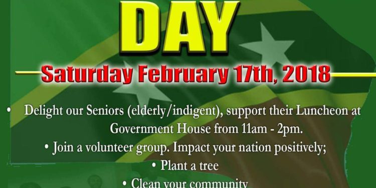 NATIONAL VOLUNTEER DAY, TOMORROW, SATURDAY, FEBRUARY 17TH, 2018