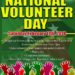 NATIONAL VOLUNTEER DAY, TOMORROW, SATURDAY, FEBRUARY 17TH, 2018