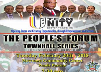 GOVERNMENT OF ST. KITTS AND NEVIS TO KICK OFF TOWN HALL SERIES TUESDAY, FEBRUARY 20, IN NEWTOWN