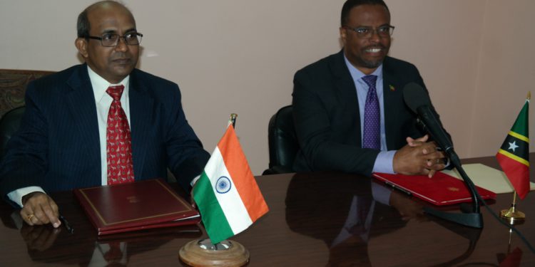 ST. KITTS AND NEVIS AND INDIA FURTHER STRENGTHEN TIES WITH THE SIGNING OF A VISA WAIVER AGREEMENT