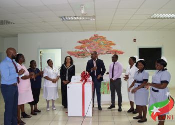 POGSON MEDICAL CENTER IN ST. KITTS RECEIVES WASHING MACHINE FROM DELTA PETROLEUM