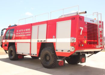 NEW FIRE TRUCK COMMISSIONED FOR R.L.B. INTERNATIONAL AIRPORT IN ST. KITTS
