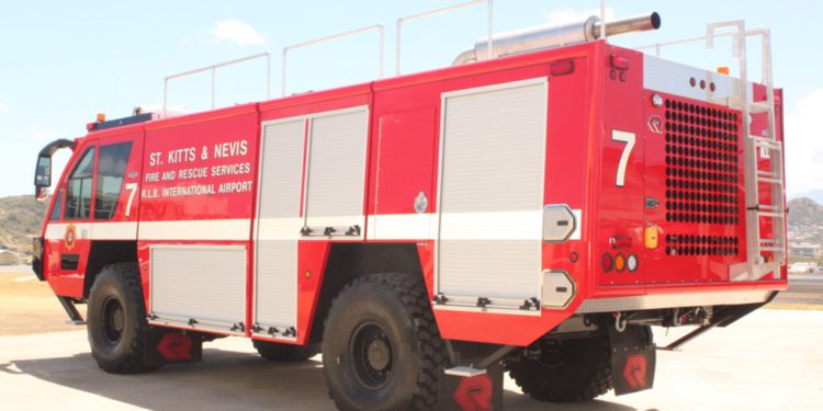NEW FIRE TRUCK COMMISSIONED FOR R.L.B. INTERNATIONAL AIRPORT IN ST. KITTS