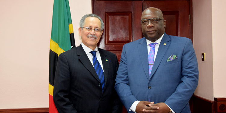 PM HARRIS HOLDS FRUITFUL DISCUSSIONS WITH ACP SECRETARY-GENERAL, H.E. DR. PATRICK GOMES