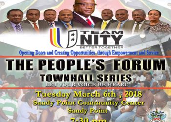 PM HARRIS AND DEPUTY PM RICHARDS TO HEADLINE TEAM UNITY’S TOWN HALL MEETING IN SANDY POINT