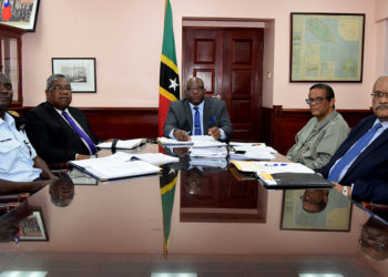 MAJOR COMRIE ATTENDS FIRST MEETING OF THE ST. KITTS AND NEVIS DEFENCE BOARD AS COMMANDER OF THE SKNDF