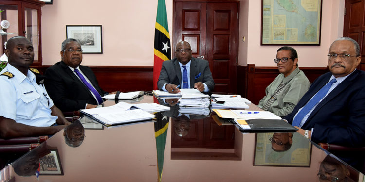 MAJOR COMRIE ATTENDS FIRST MEETING OF THE ST. KITTS AND NEVIS DEFENCE BOARD AS COMMANDER OF THE SKNDF