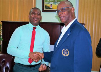 MINISTER RICHARDS THANKS SPECIAL OLYMPICS 50 YEAR RECORD HOLDER, MR. BEAMON, FOR HIS OUTREACH TO THE FEDERATION